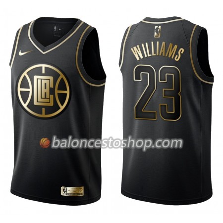 Camiseta Hombre NBA Los Angeles Clippers Lou Williams 22 Nike Negro Golden Edition Swingman